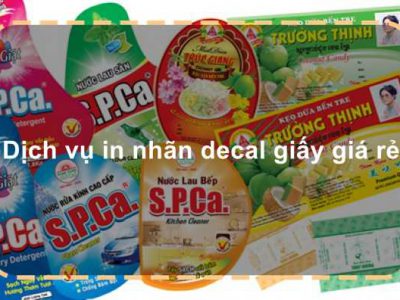 Dịch vụ in nhãn decal giấy giá rẻ