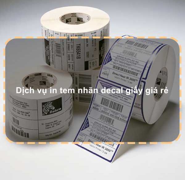 Dịch vụ in tem nhãn decal giấy giá rẻ