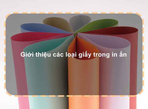 Giới thiệu các loại giấy trong in ấn